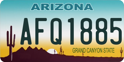 AZ license plate AFQ1885