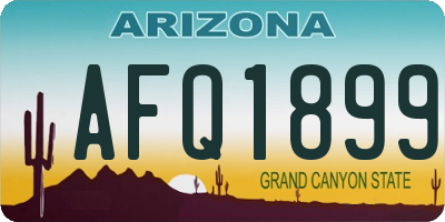 AZ license plate AFQ1899