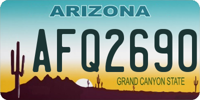 AZ license plate AFQ2690