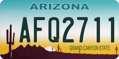 AZ license plate AFQ2711