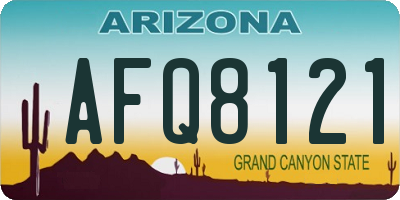 AZ license plate AFQ8121