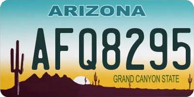 AZ license plate AFQ8295