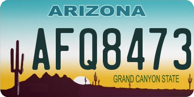 AZ license plate AFQ8473