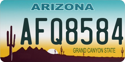 AZ license plate AFQ8584