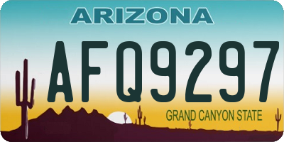 AZ license plate AFQ9297
