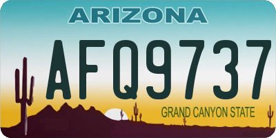 AZ license plate AFQ9737