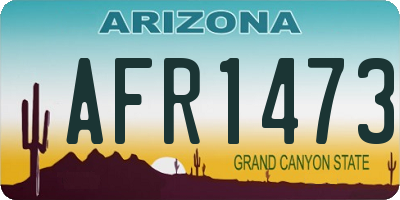 AZ license plate AFR1473