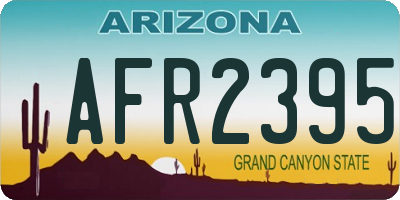 AZ license plate AFR2395