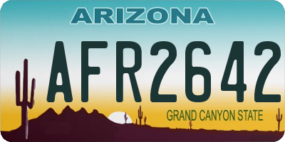 AZ license plate AFR2642