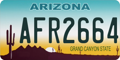 AZ license plate AFR2664