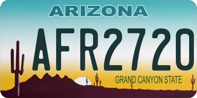 AZ license plate AFR2720