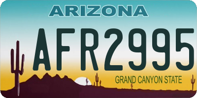 AZ license plate AFR2995