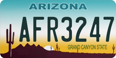 AZ license plate AFR3247