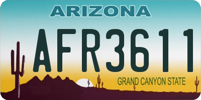 AZ license plate AFR3611