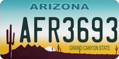 AZ license plate AFR3693