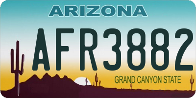 AZ license plate AFR3882