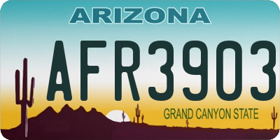 AZ license plate AFR3903