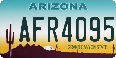 AZ license plate AFR4095