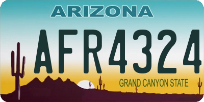AZ license plate AFR4324