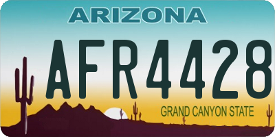 AZ license plate AFR4428