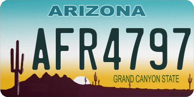 AZ license plate AFR4797