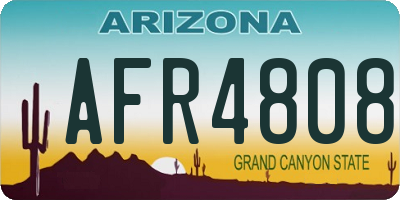AZ license plate AFR4808