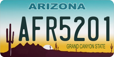 AZ license plate AFR5201