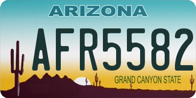 AZ license plate AFR5582