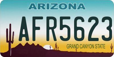 AZ license plate AFR5623