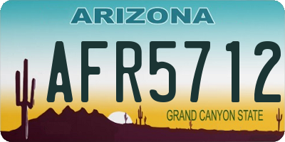 AZ license plate AFR5712