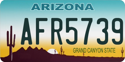 AZ license plate AFR5739