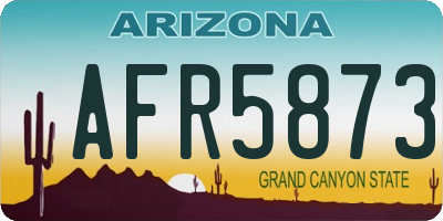 AZ license plate AFR5873