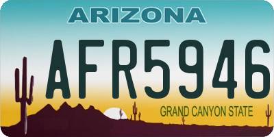 AZ license plate AFR5946