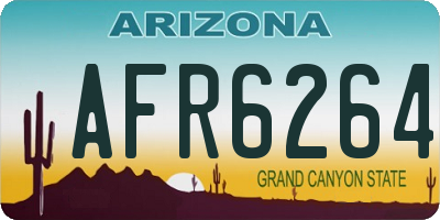 AZ license plate AFR6264