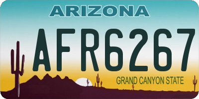 AZ license plate AFR6267