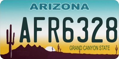 AZ license plate AFR6328