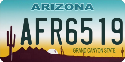AZ license plate AFR6519