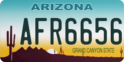 AZ license plate AFR6656