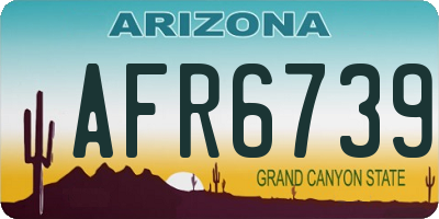 AZ license plate AFR6739
