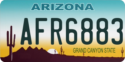 AZ license plate AFR6883