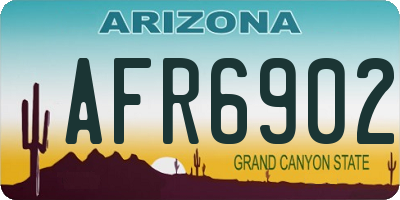AZ license plate AFR6902