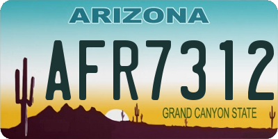 AZ license plate AFR7312