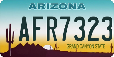 AZ license plate AFR7323