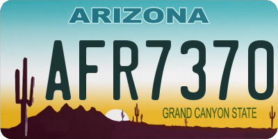 AZ license plate AFR7370