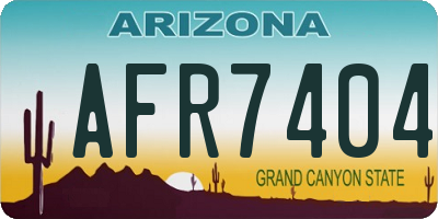 AZ license plate AFR7404