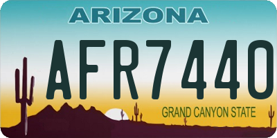 AZ license plate AFR7440