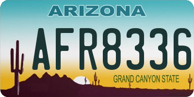 AZ license plate AFR8336
