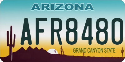 AZ license plate AFR8480