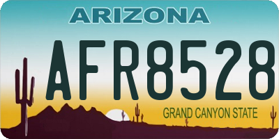AZ license plate AFR8528