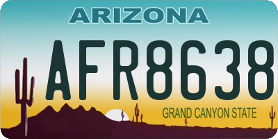 AZ license plate AFR8638